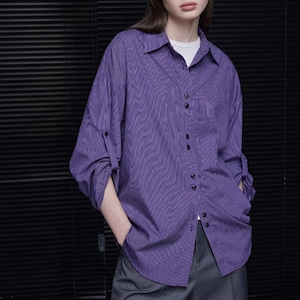 ストライプルーズシャツ ・21406 ストライプルーズシャツ ・21406