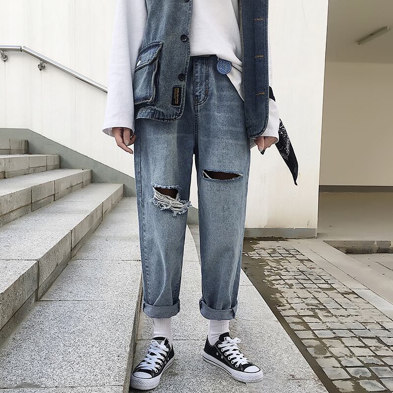 全1色 デニム パンツ ストレート カジュアル 無地 おしゃれ