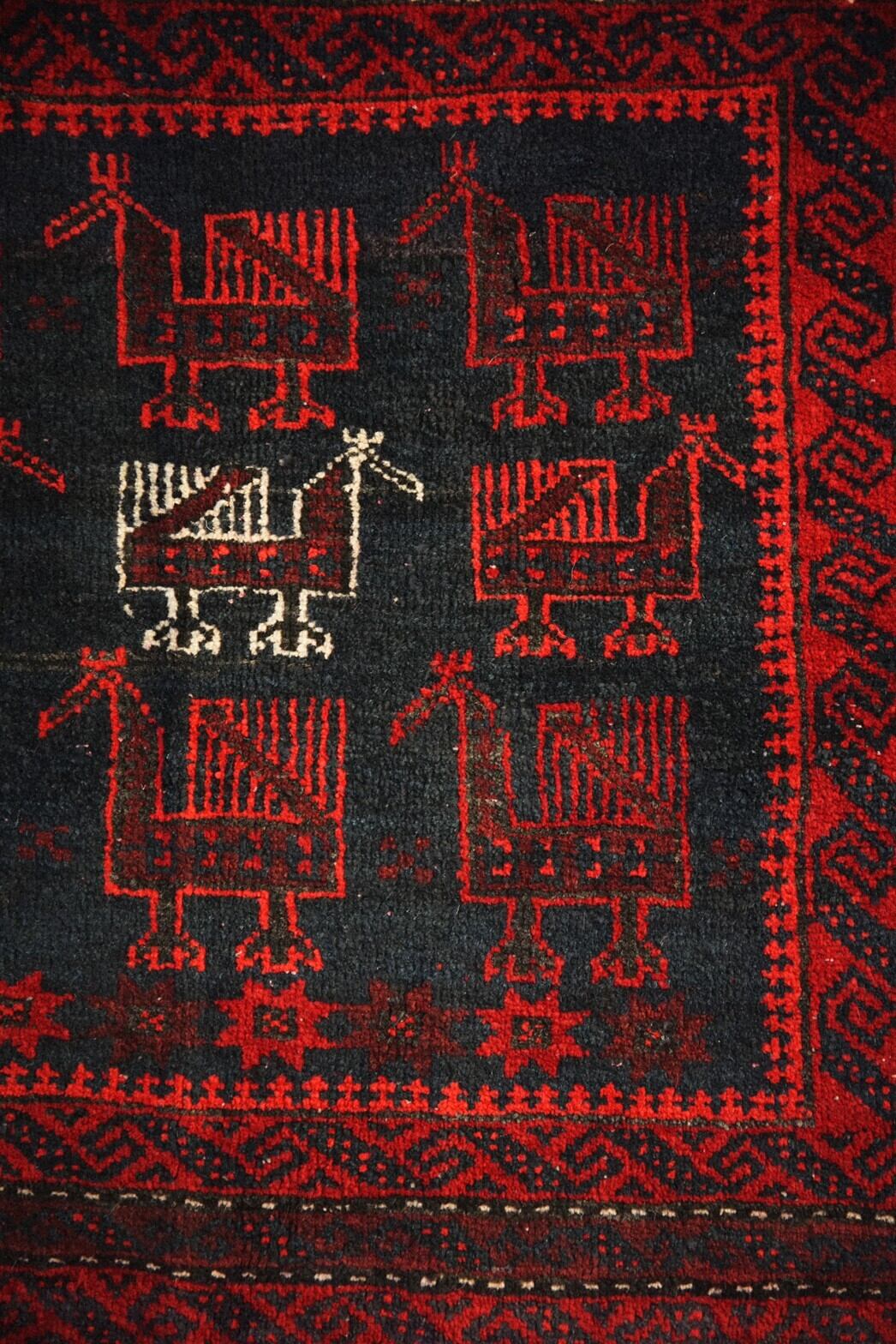 396-Vintage Baluch rug