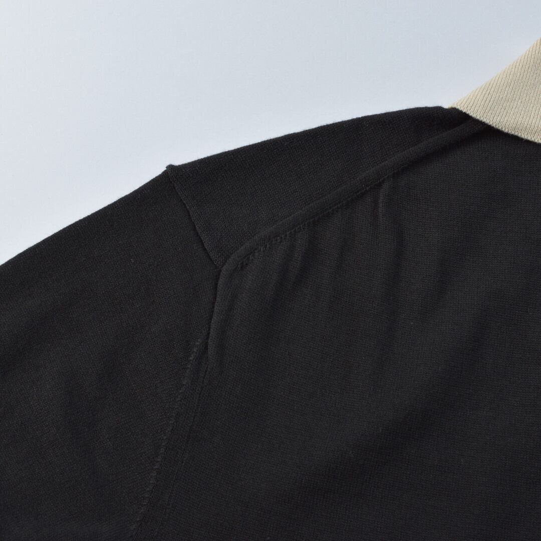 atelier naruse アトリエナルセ コットン襟付きニット・ブラック