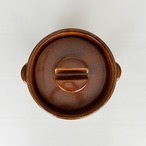 ねじれご飯釜 3合炊き 飴釉 萬古焼 日本製 ご飯釜