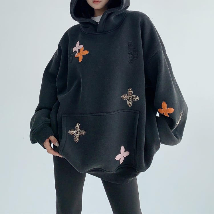 パッチポケット オーバーサイズ フーディ L00019