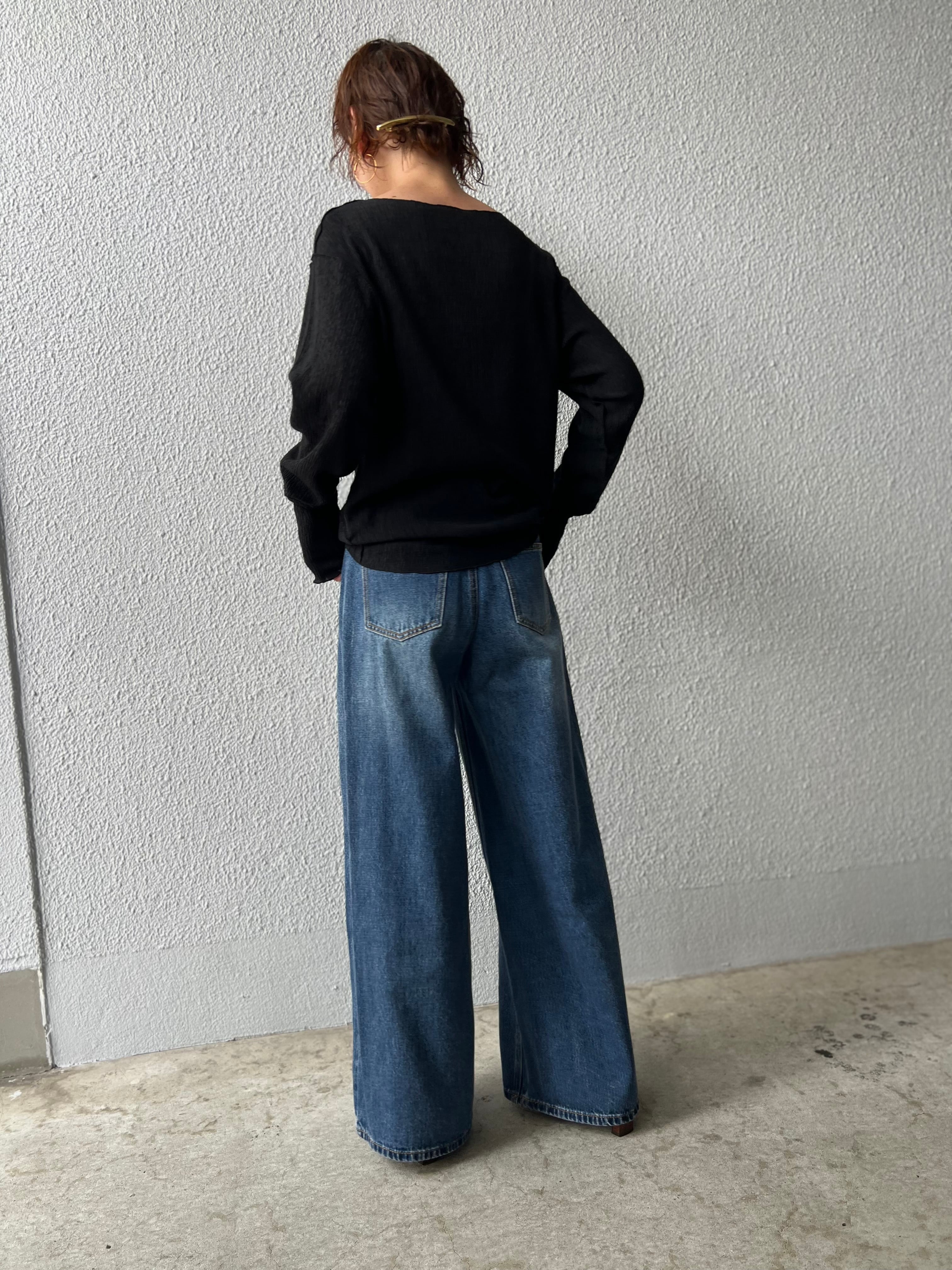 【PASSIONE】ワイドデニムパンツ 536616