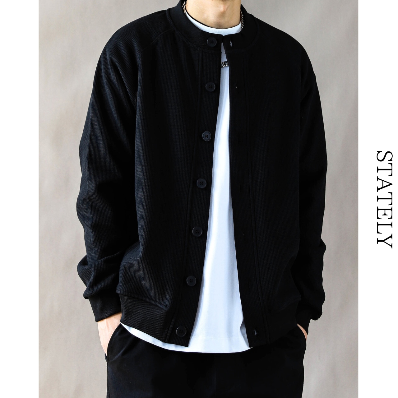 Rib Knit Button Sweat Jacket/3color_T54・画像10