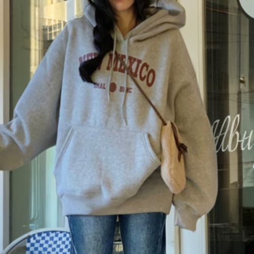 ビッグシルエットロゴプリントフーディー    00038