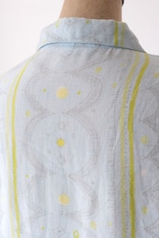 Marimekko "Prenikka" twinkle blue linen shirt