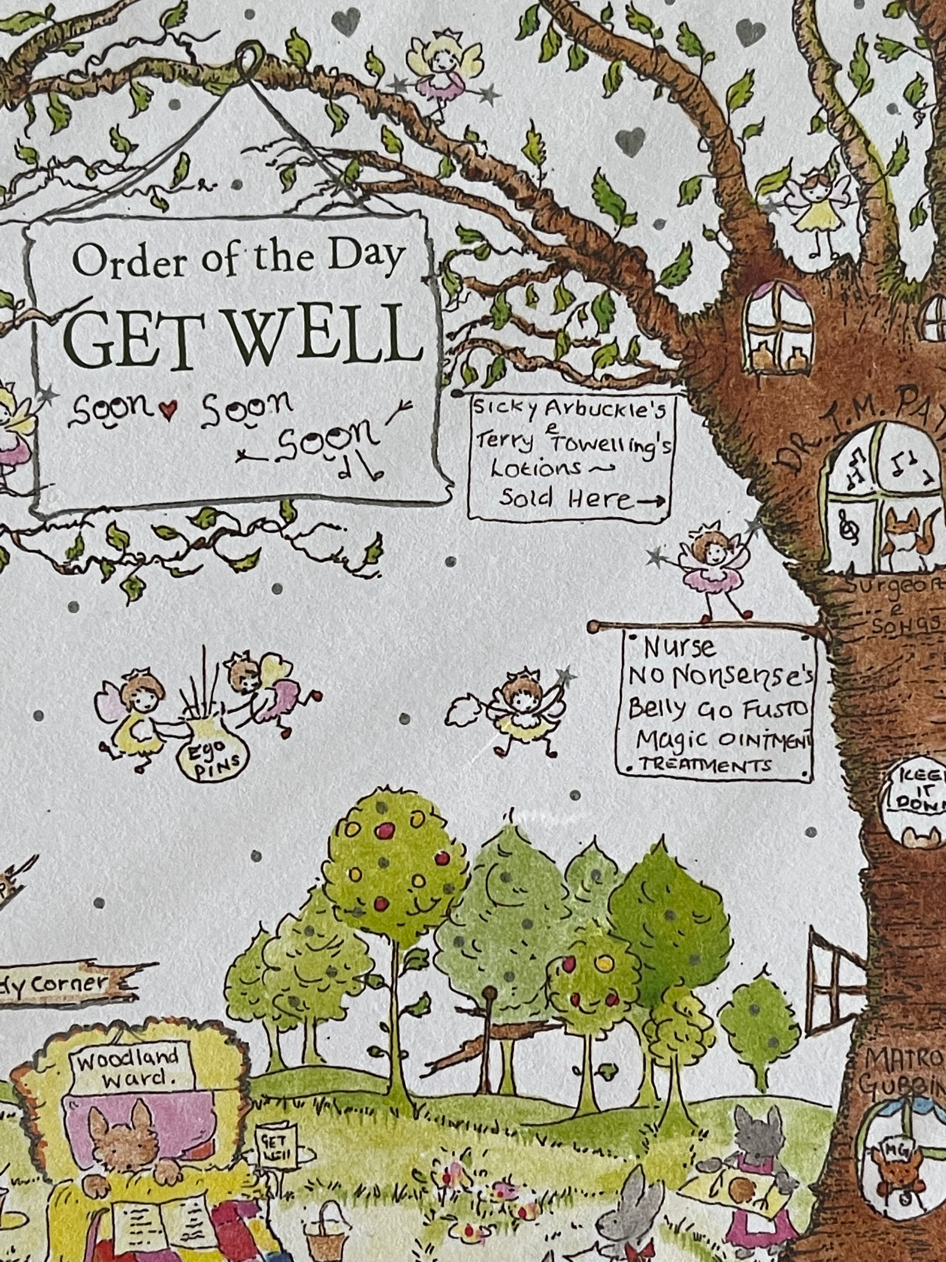 『Get Well soon』グリーティングカード 封筒付　イギリス製