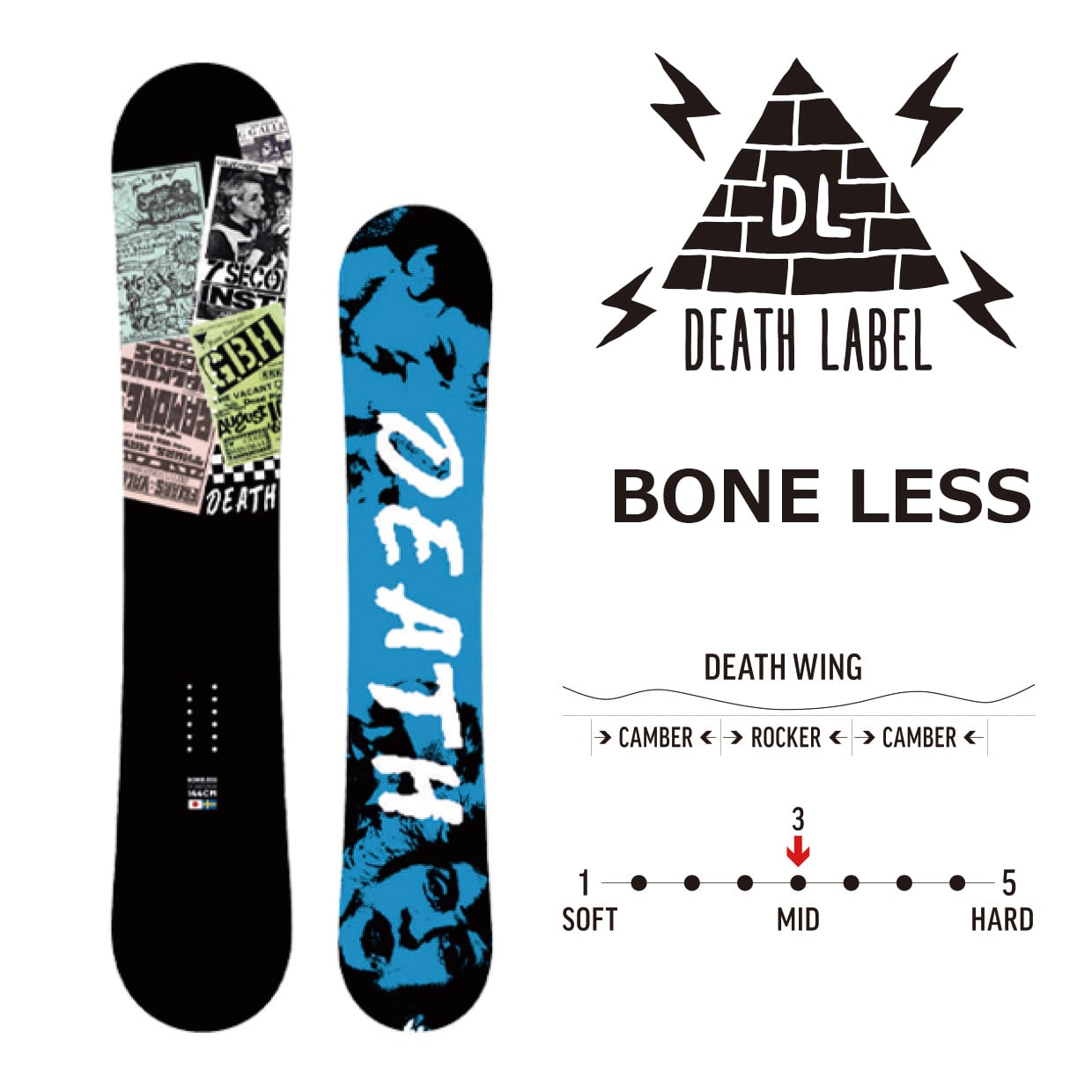 DEATH LABEL BONELESS デスレーベル ボーンレス 148cm