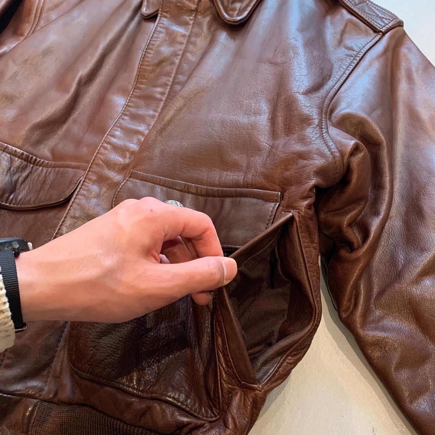 80s BANANA REPUBLIC G-1type leather jacket【高円寺店】 | What