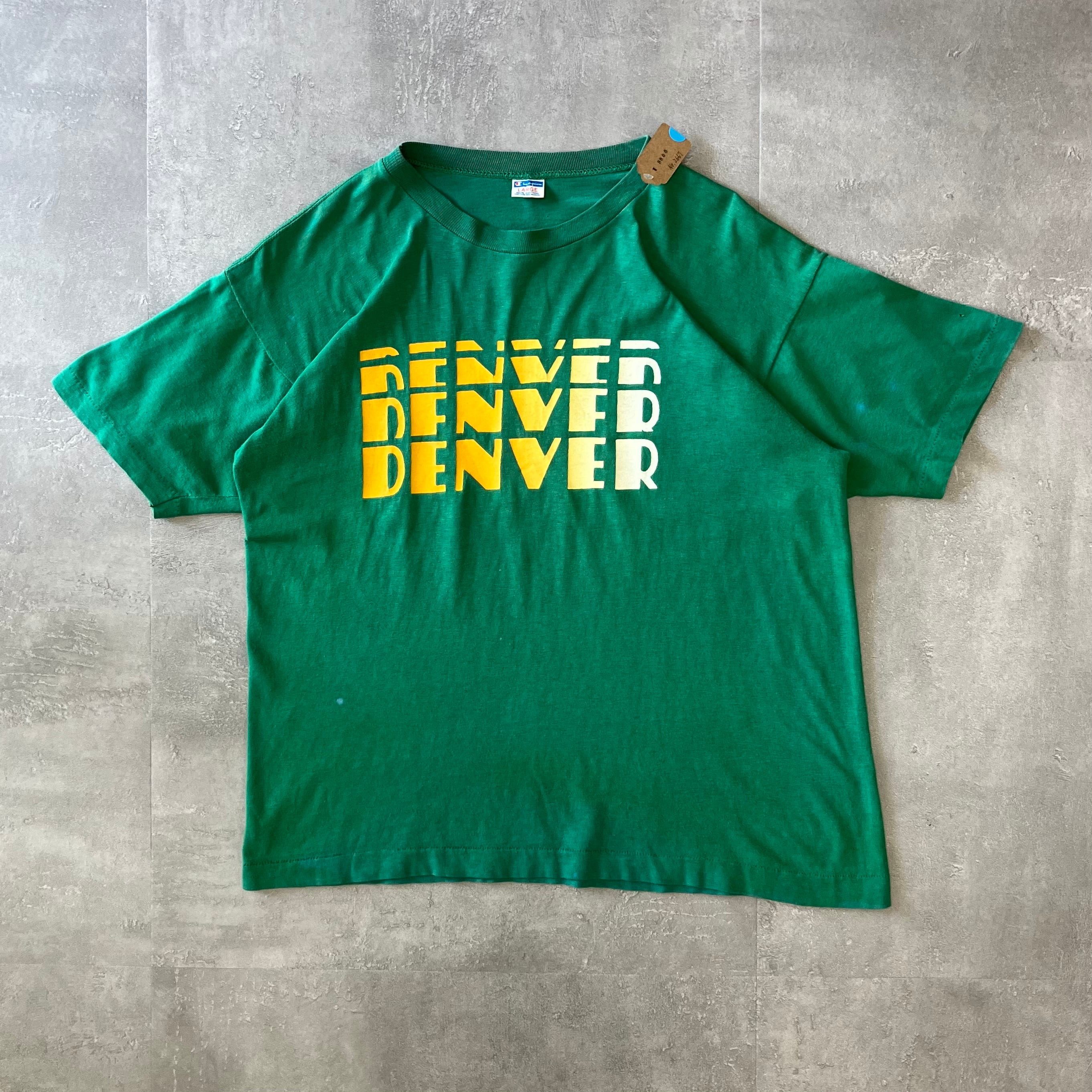 champion チャンピオン 70s バータグ ラバープリントTシャツ L No.2667