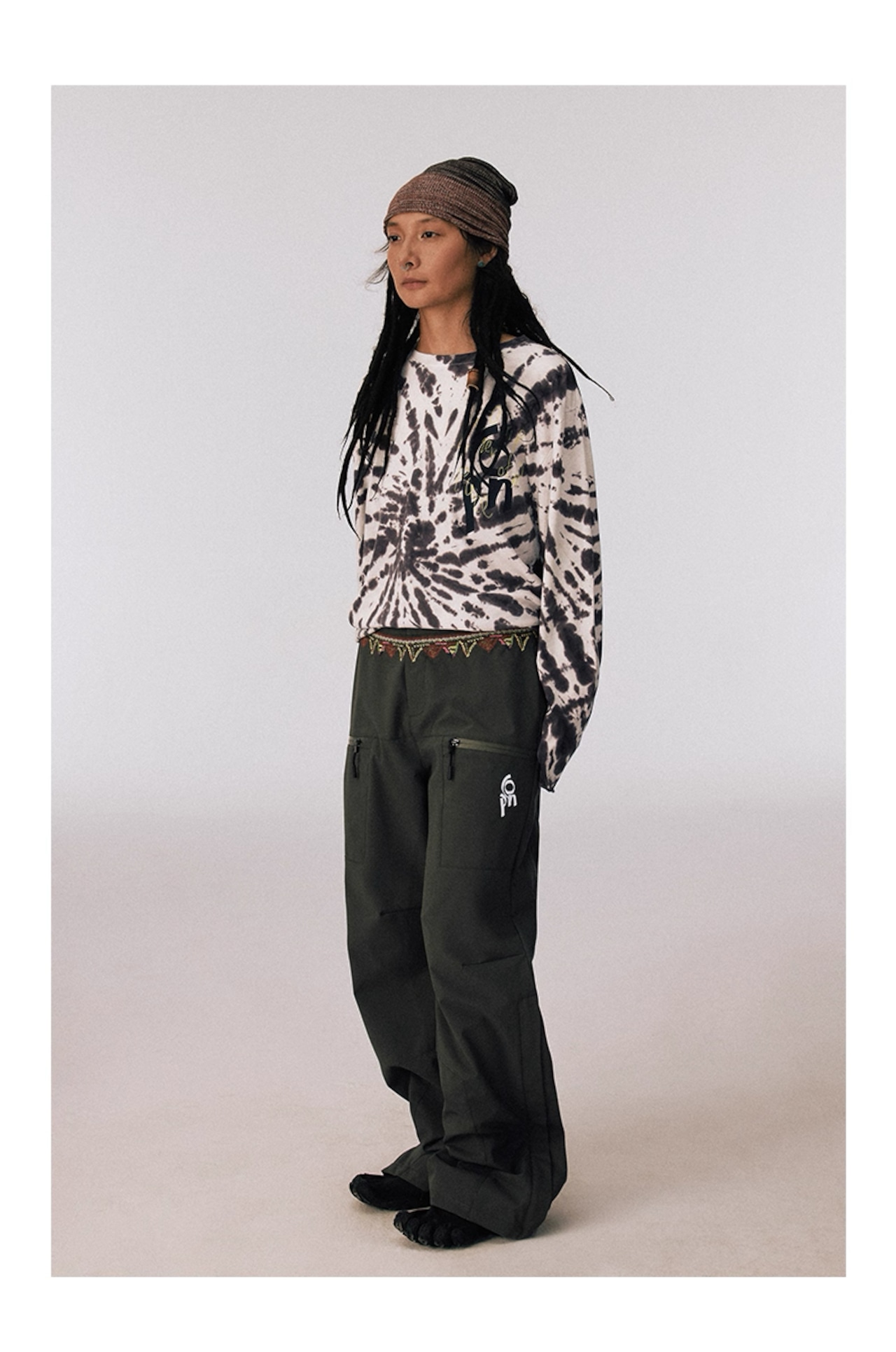 CONP GEOMETRIC EMBROIDERY SNOW PANTS