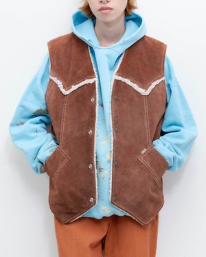 1970s Levi's - suede sherpa vest