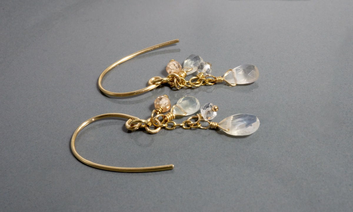 14KGF セイロン ムーンストーンZC ピアス | Ratna 《ラトナ》Gemstone 