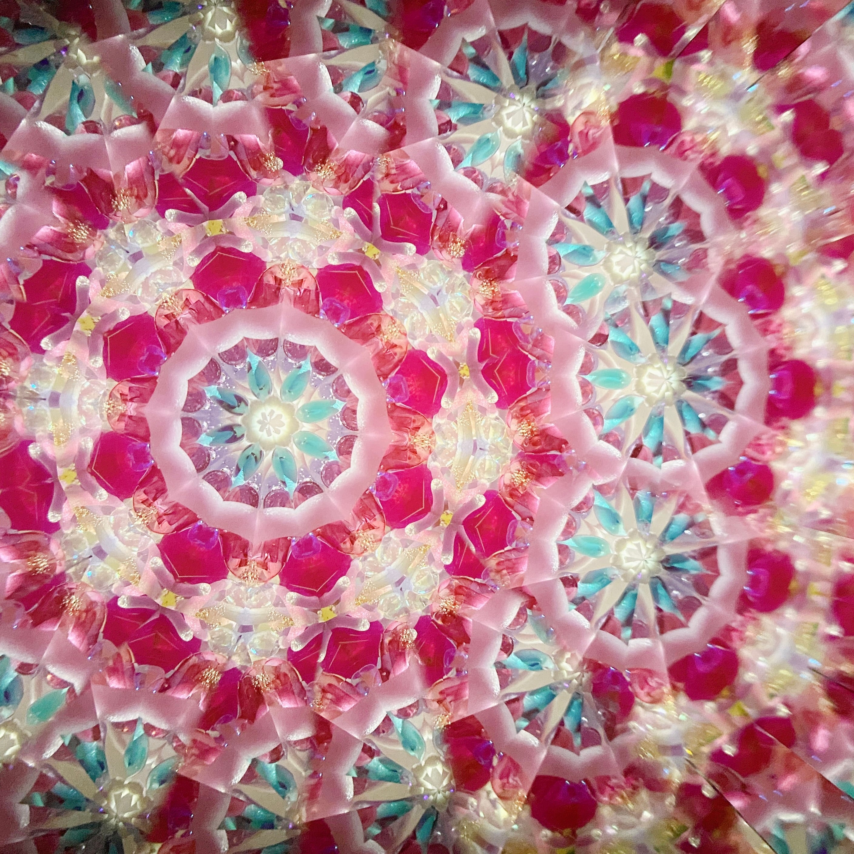 ガラスポッドの万華鏡『フラワーポッド』ドライフラワー千日紅／red