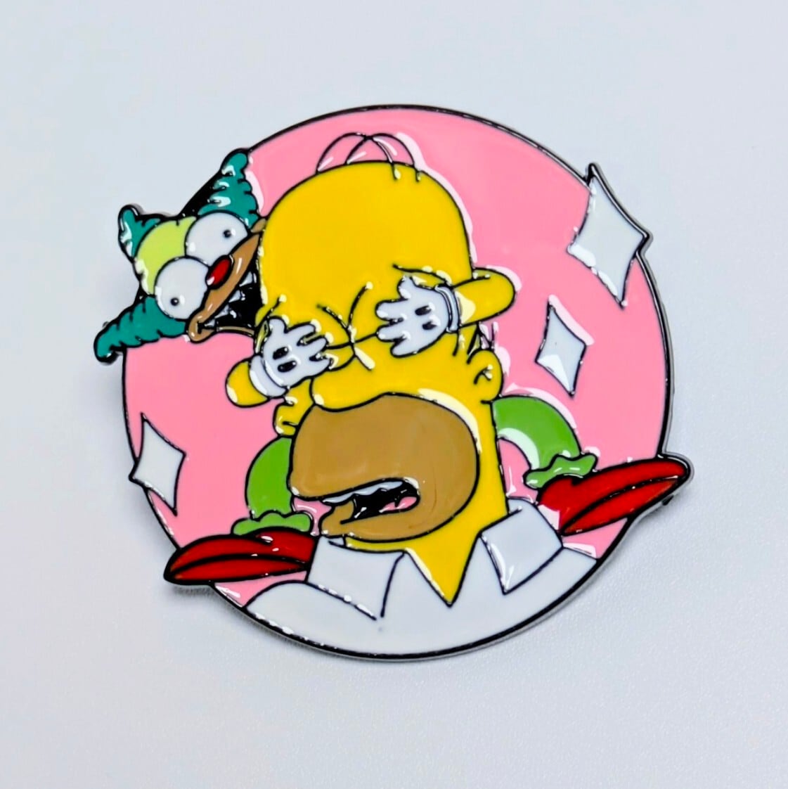 送料無料！ ★ピンズ PINS★ピンバッジ 【 The Simpsons（ ザ シンプソンズ ）】 クラスティ&ホーマー〚アメリカン雑貨 アメトイ〛