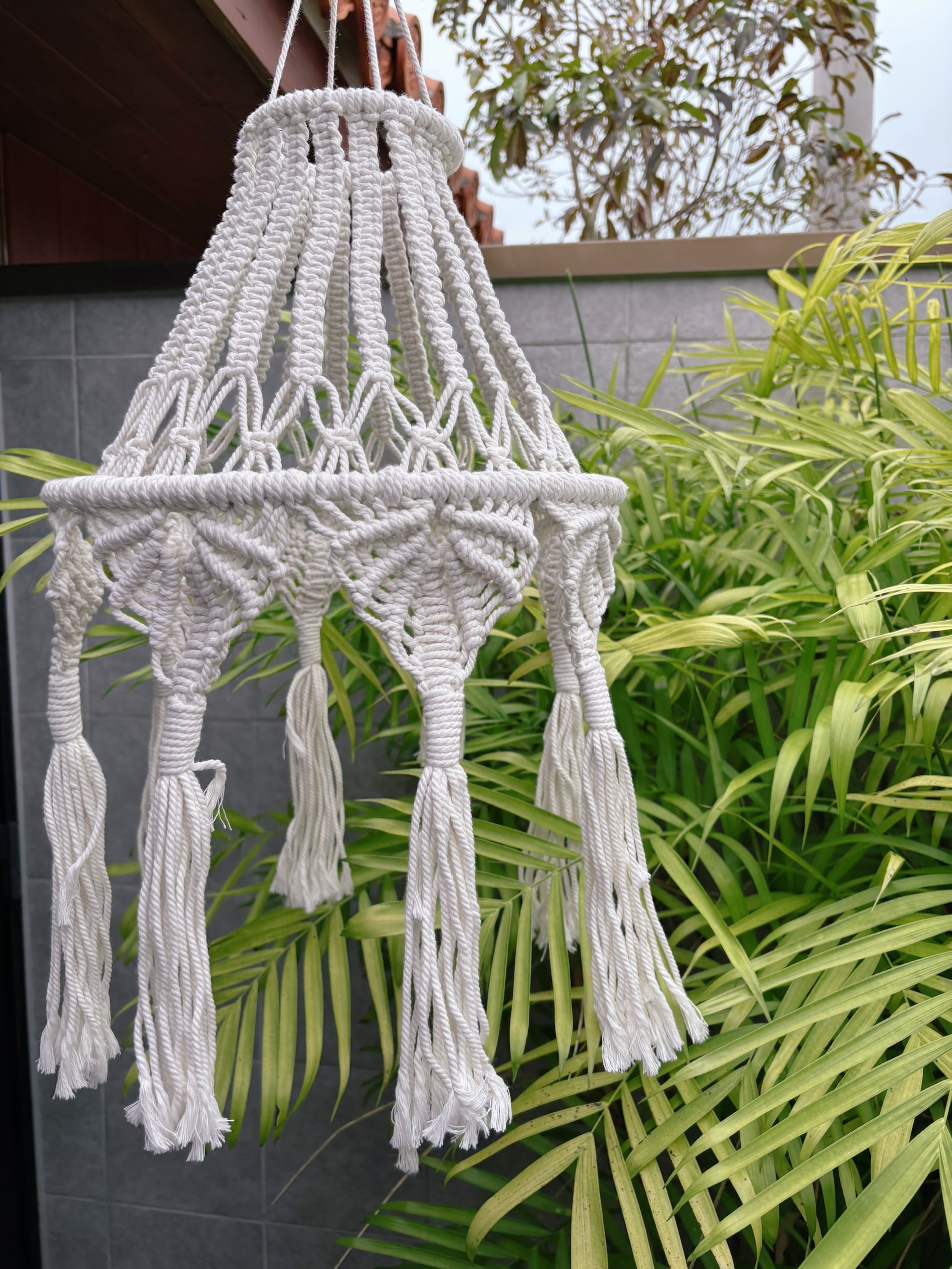 かささぎ様 マクラメランプシェード Macrame Lantern Shade | nuuamu