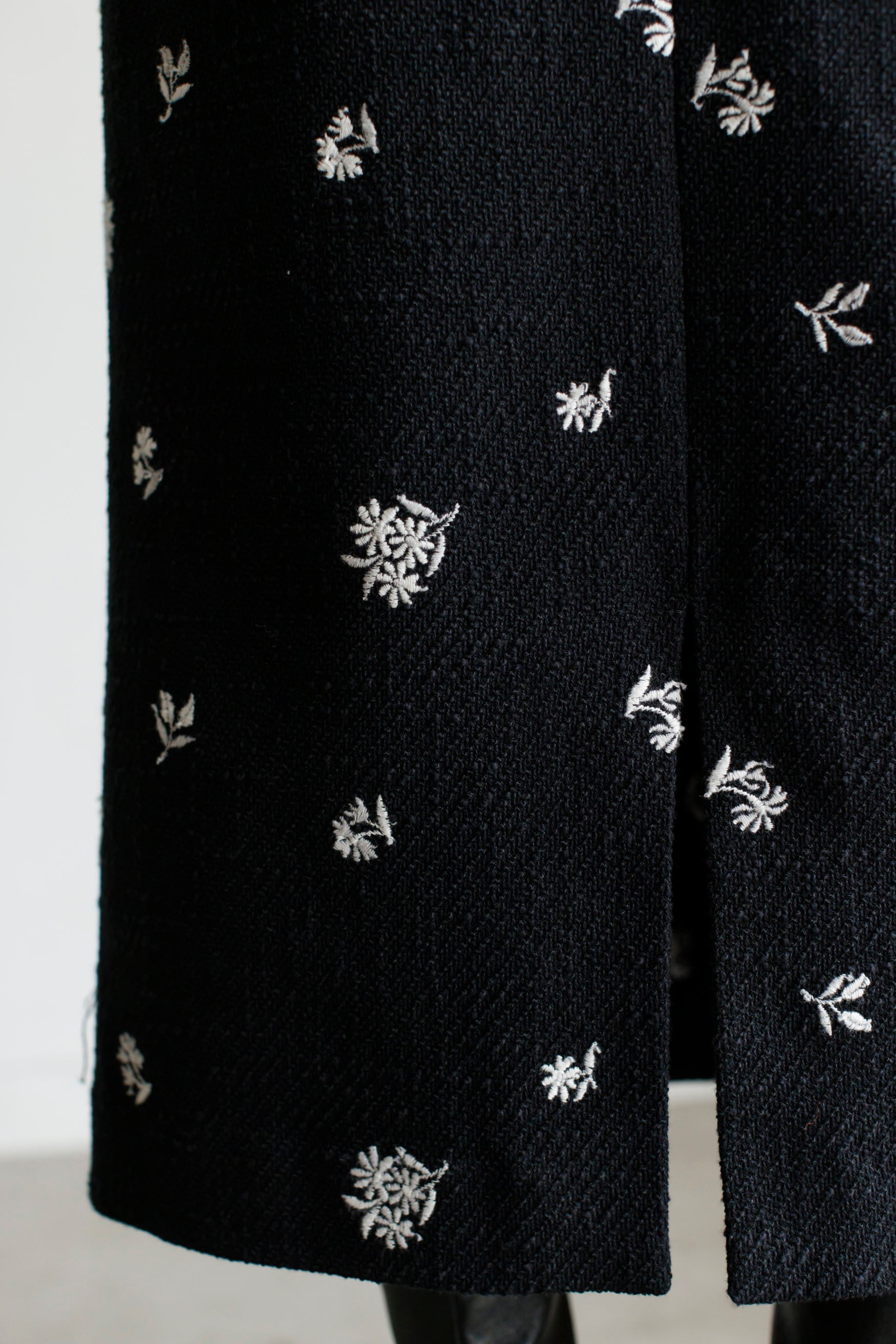 Original embroidery tweed skirt | Bluelea