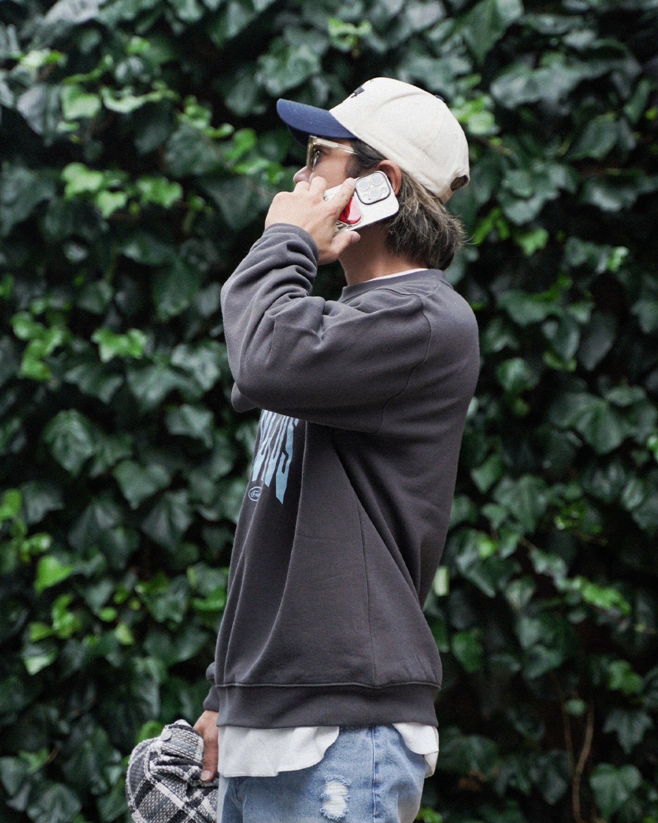 【#Re:room】CACTUS VINTAGE CRACK PRINT SWEAT TRAINER［REC867］