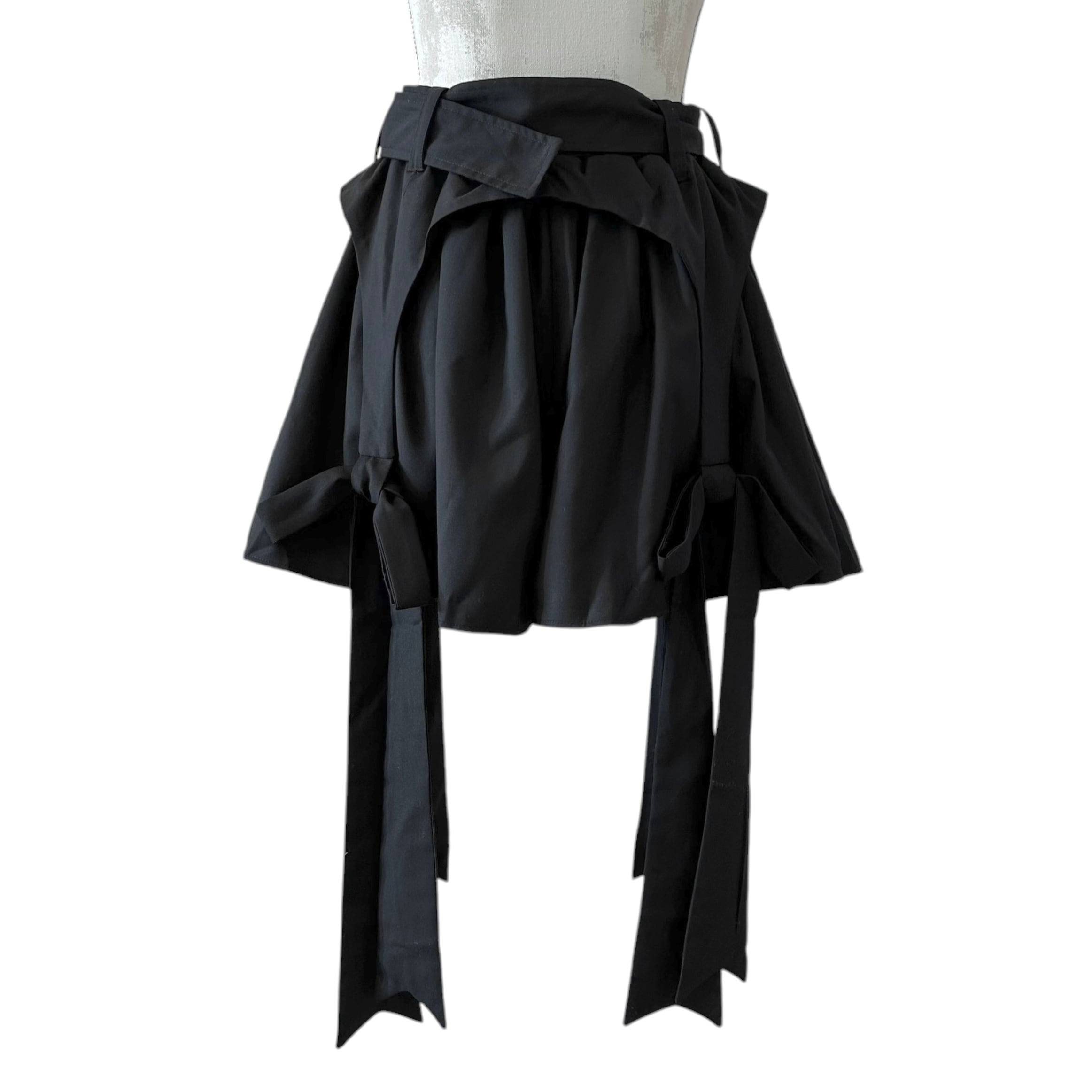 リボンガーターショートパンツ BLACK