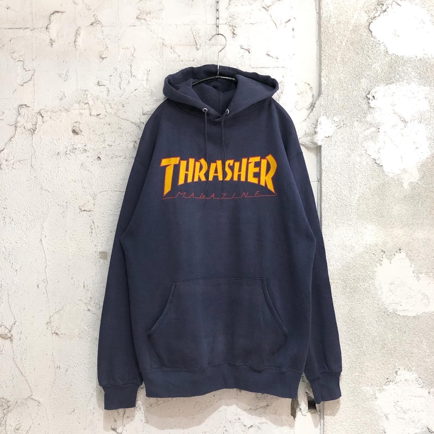 80s JERZEES THRASHER スラッシャー　パーカー　ネイビー　L