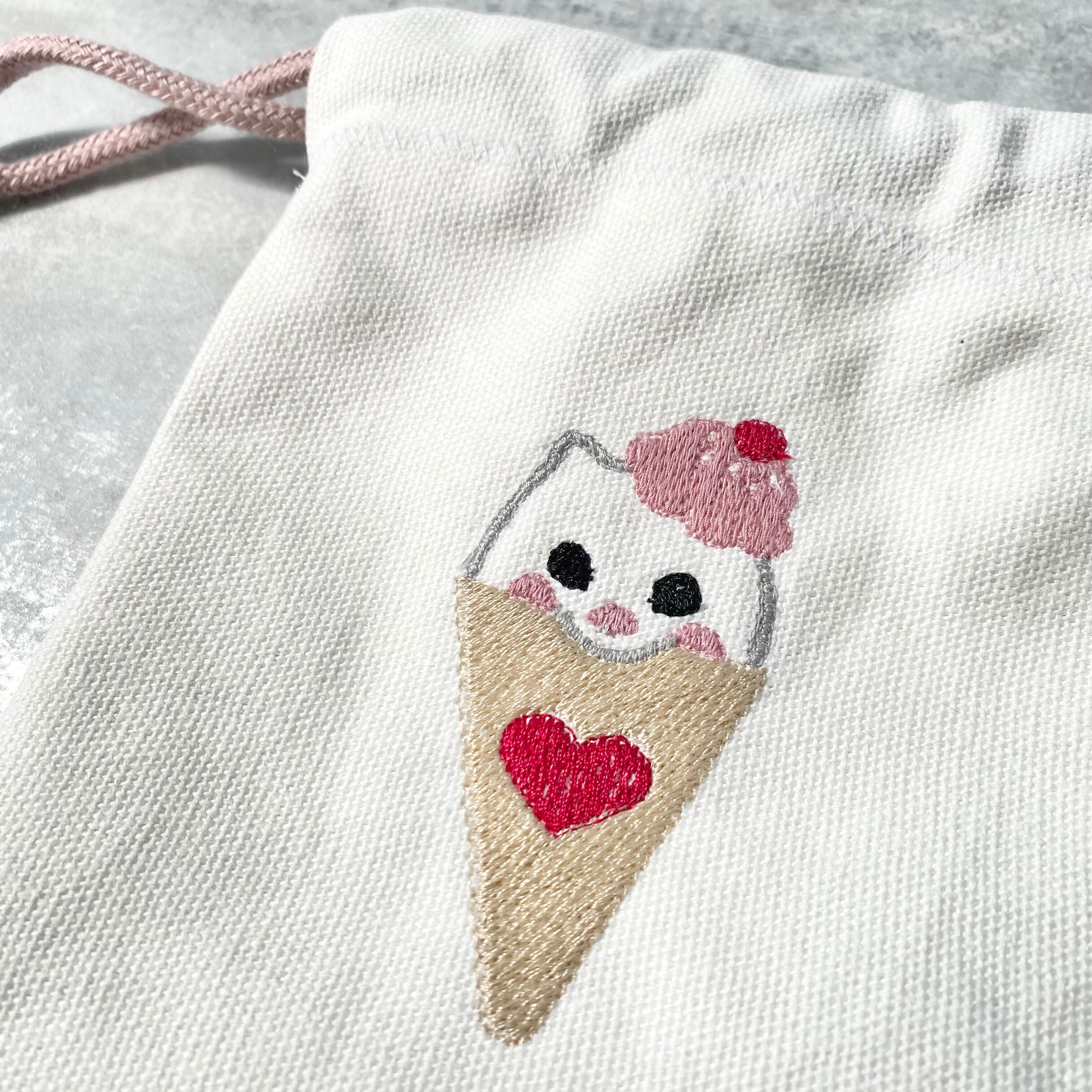 ハムスター刺繍の巾着袋 | TORO Cafe (micoeco)