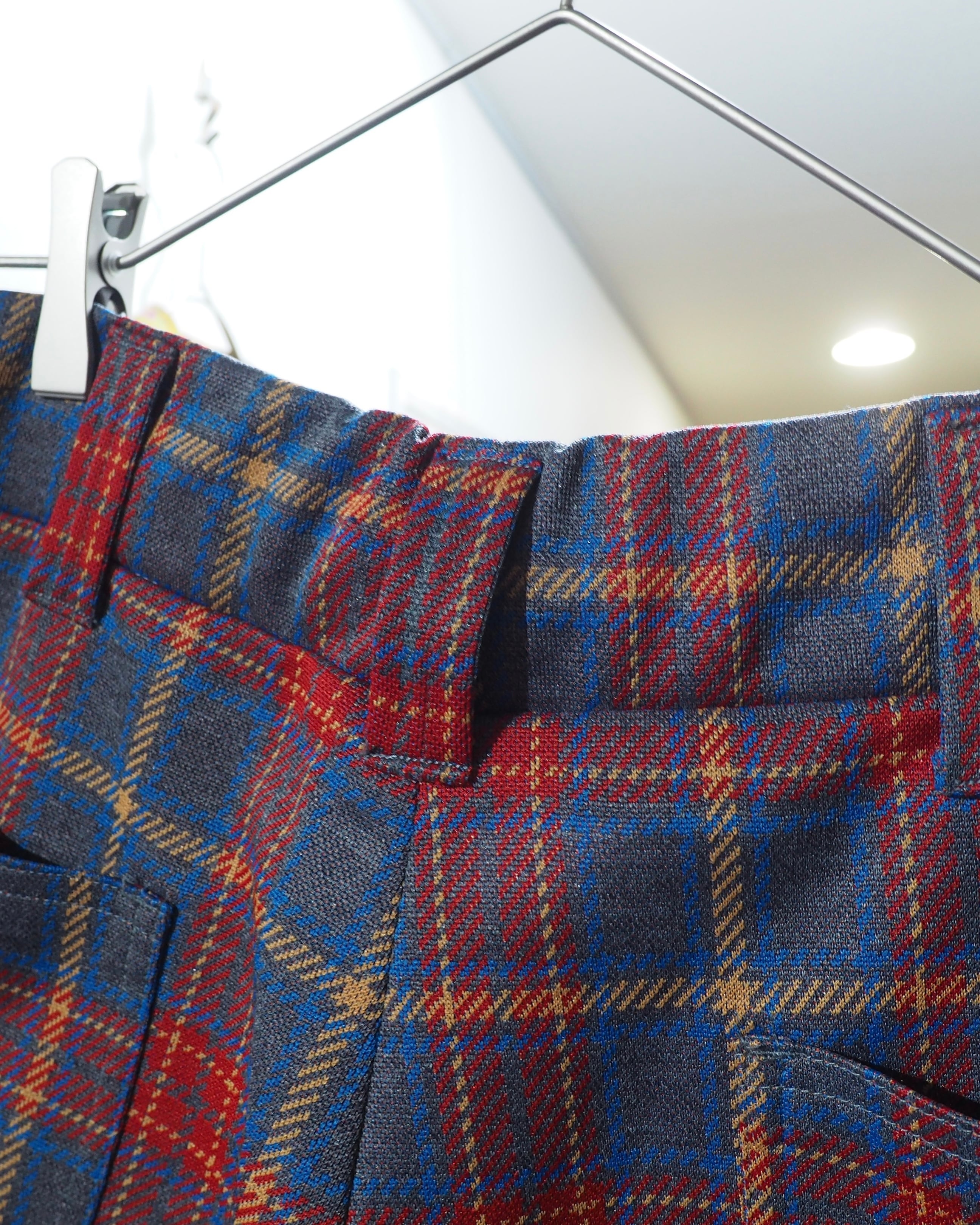 1970s ” H BAR C ” Beautiful Tartan check pattern vintage Flare pants