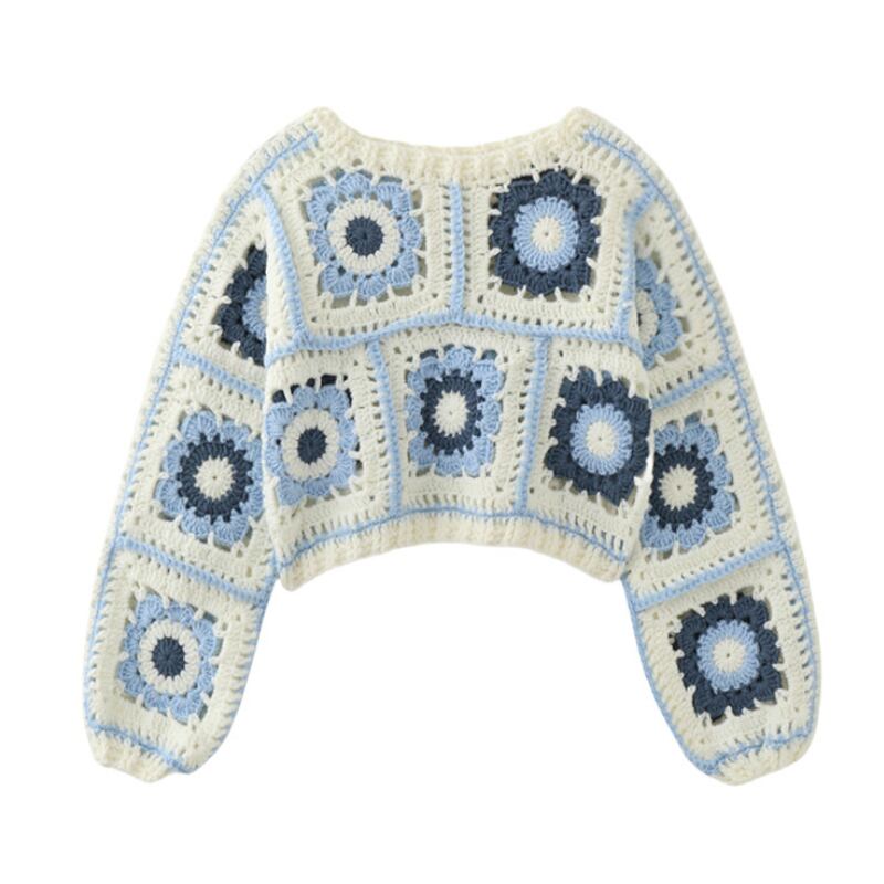 Blue Granny Square Knit S0159