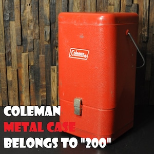 コールマン ガルウィング メタルケース レッド ビンテージ 200系適合 後期型 COLEMAN VINTAGE METAL CASE 美品 1