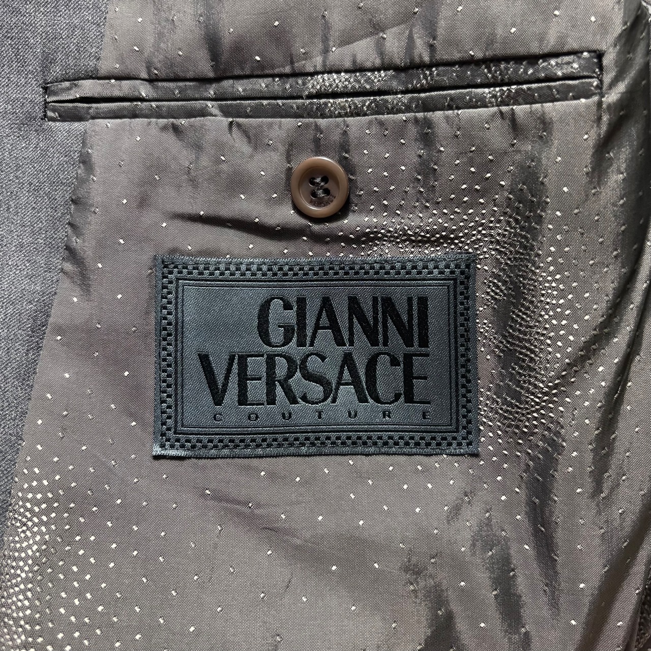 vintage GIANNI VERSACE gray set-up suits