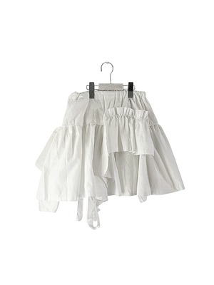 FULLY EMBROIDERED WRAP SKIRT col.WHITE / ADULT F