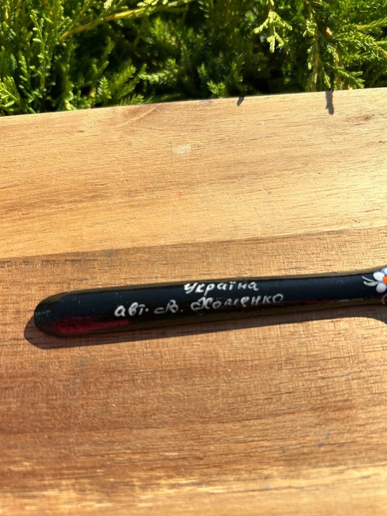 ペトリキフカ塗り　木製スプーン（ホメンコ作) 16cm - 5