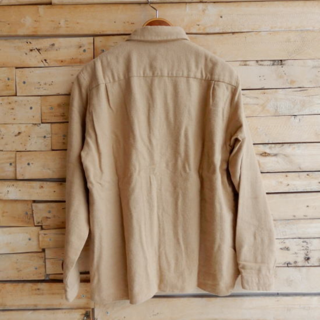 LOLO(ロロ)　起毛シャンブレー　ステッチ無しシャツ　キャメル　LS-351【送料無料】【SALE】