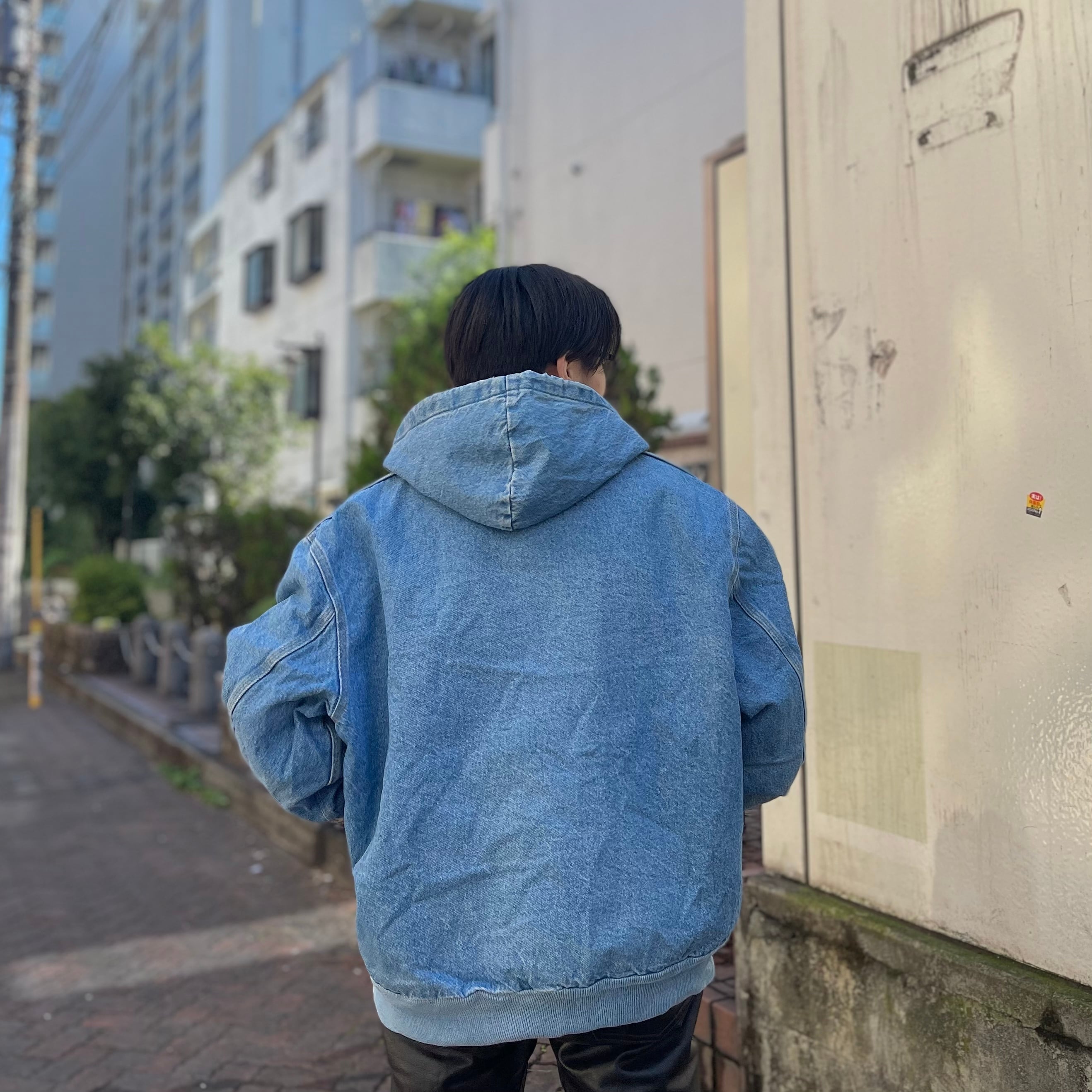 古着 90s Carhartt アクティブパーカー グレー 深緑 L-