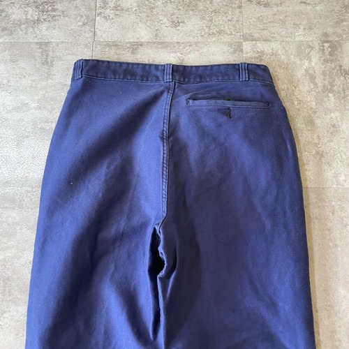 50-60s フレンチワーク モールスキン ブルー パンツ W30 詳細写真9