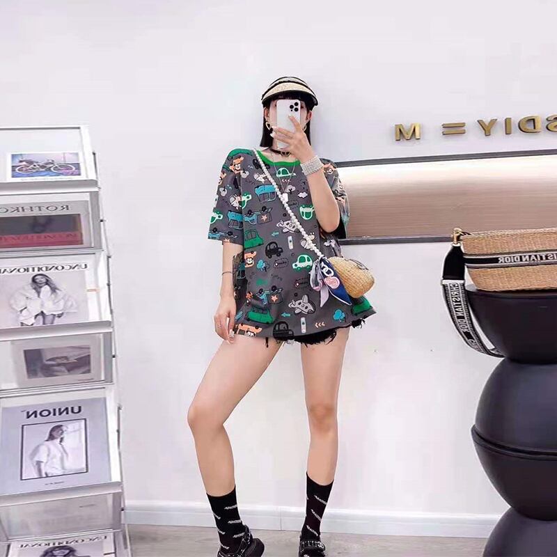 コート ラウンドネックTシャツ 半袖スリーブ薄手 ショート ハーフスリーブ 大きめサイズ Oネック ミックスインファッション32029632058