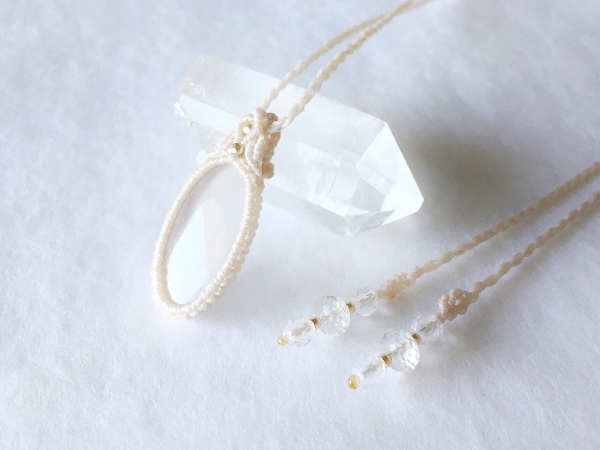 イリスアゲート macramé necklace