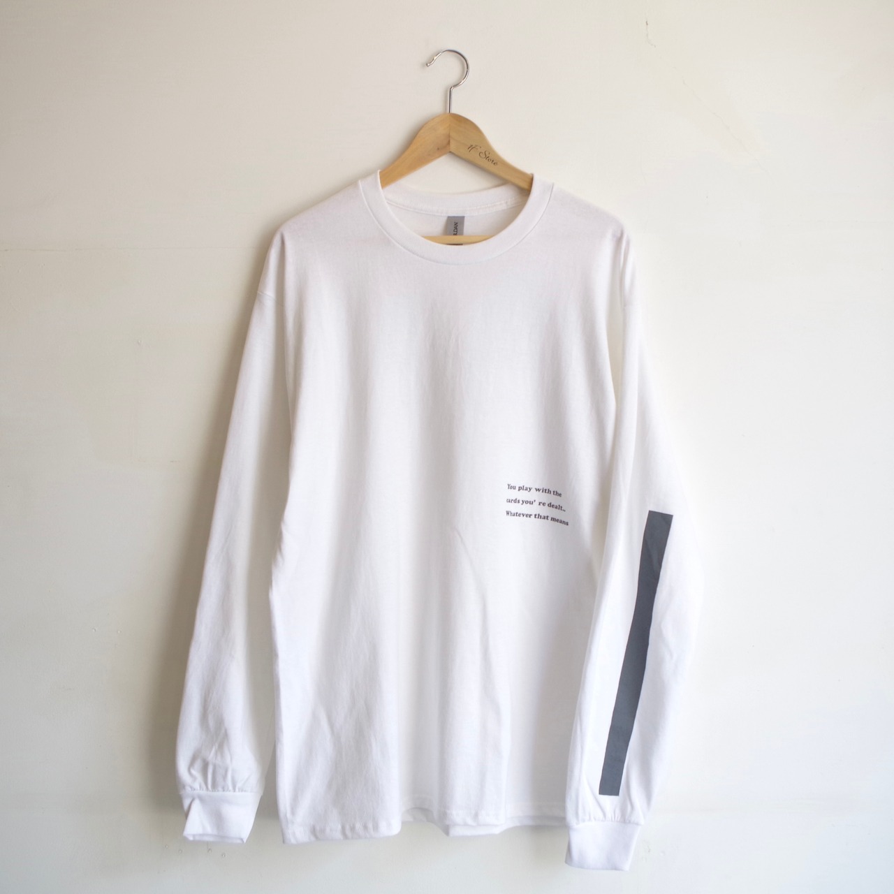 one f NUTS L/S Tee  White × Grey