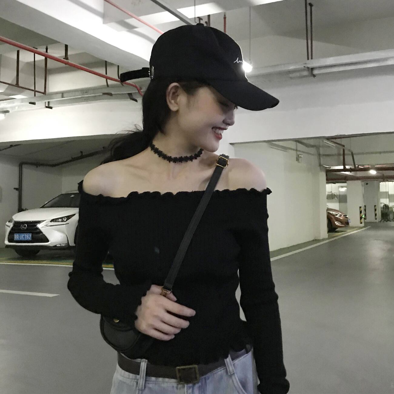 ニットセーター レディーススプリングオータムスタイルスリムブラックトップス ロング 春物 秋物 1号婦人57323452516