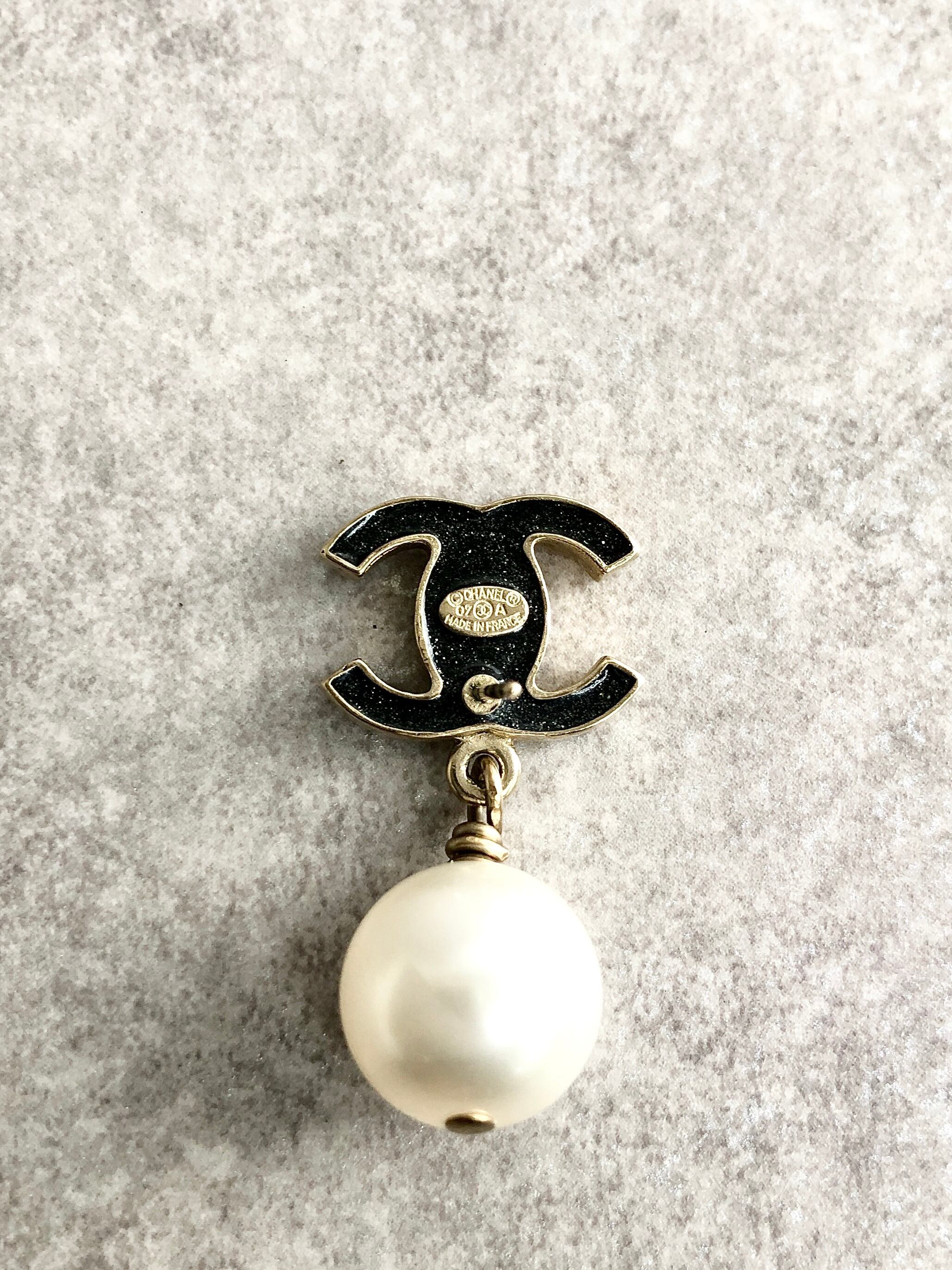 CHANEL シャネル ピアス ゴールド ブラック ココマーク ラインストーン