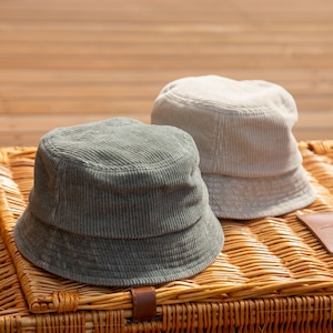 残り1点(CHARCOAL)corduroy bucket hat