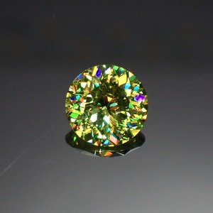 【Bright Brilliant Cut™️ “97 Facets” 】光の魔術、虹彩の奇跡 1.5ct 天然 スフェーン
