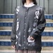 USA VINTAGE grace FLOWER PATTERNED PEARL BUTTON KNIT CARDIGAN/アメリカ古着お花柄パールボタンデザインニットカーディガン