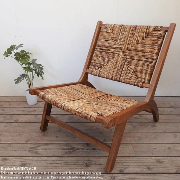 バナナ リーフ リラックス チェア Chair 一人掛け チーク無垢材 背もたれあり 幅広 ゆったり ハンドメイド ナチュラル 木製いす 天然木イス モダンアジアン 完成品 バリ家具 ウォルナット マホガニーに並ぶ高級木材 スーパーセール