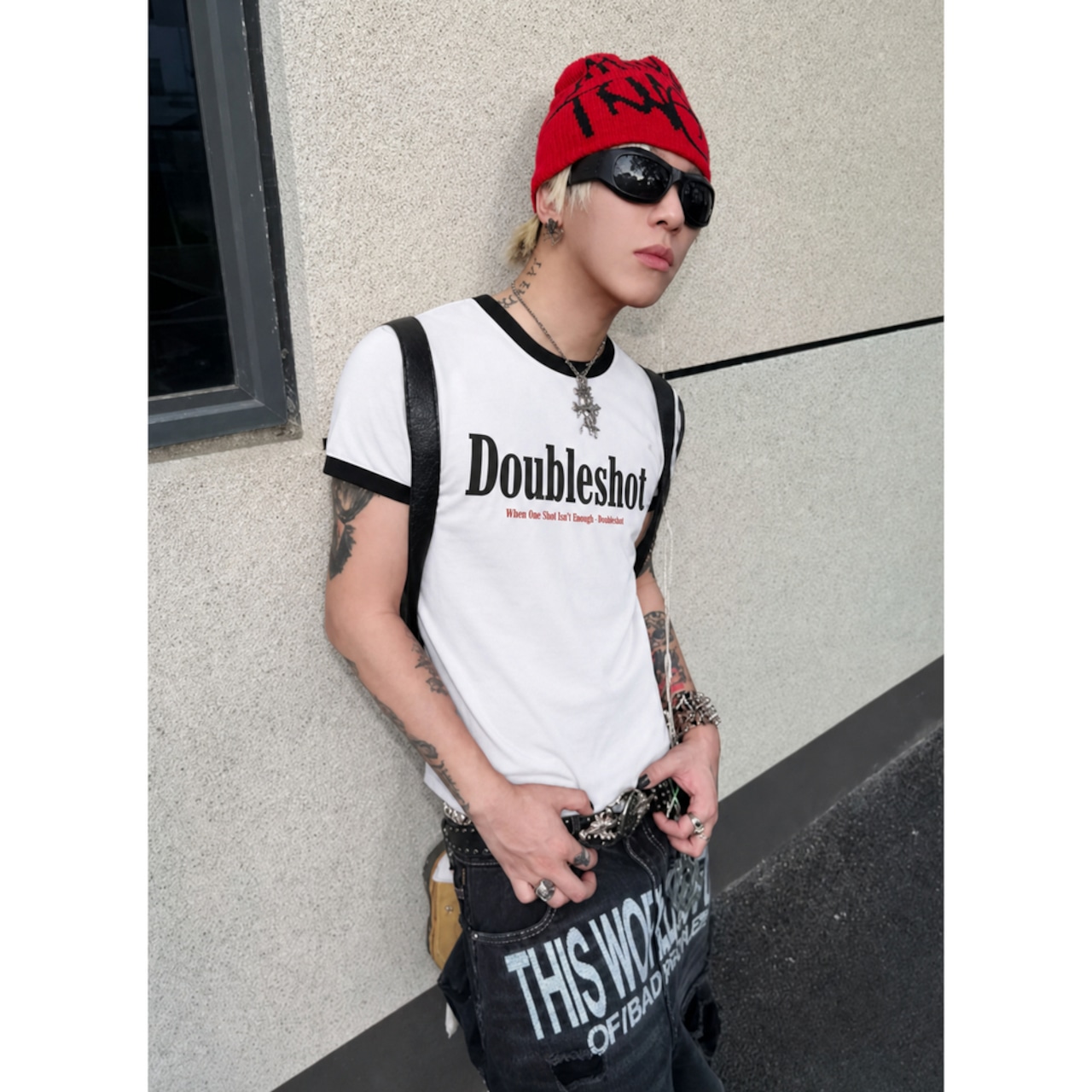 WSHOT Original Vintage Tongue Graphic Ringer Tee WS166