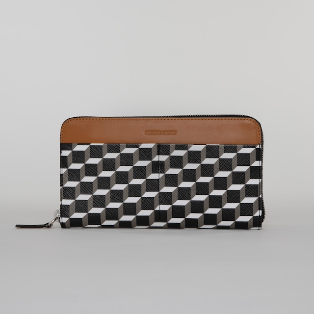 PIERRE HARDY　AOYAMA WALLET　BLACK WHITE TAN
