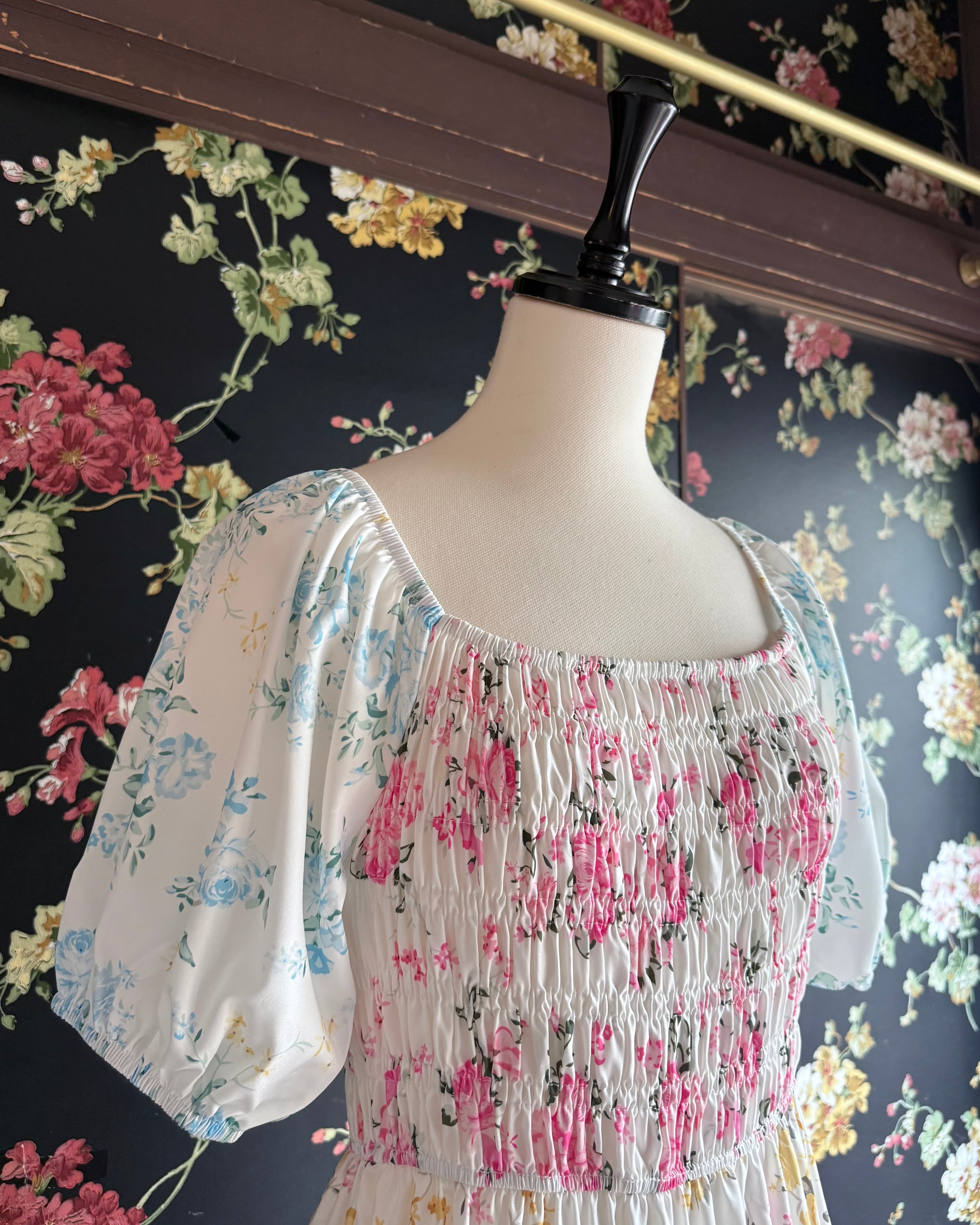 D2721 ◇ Romantic Summer Casual パッチワーク カラフル フラワー
