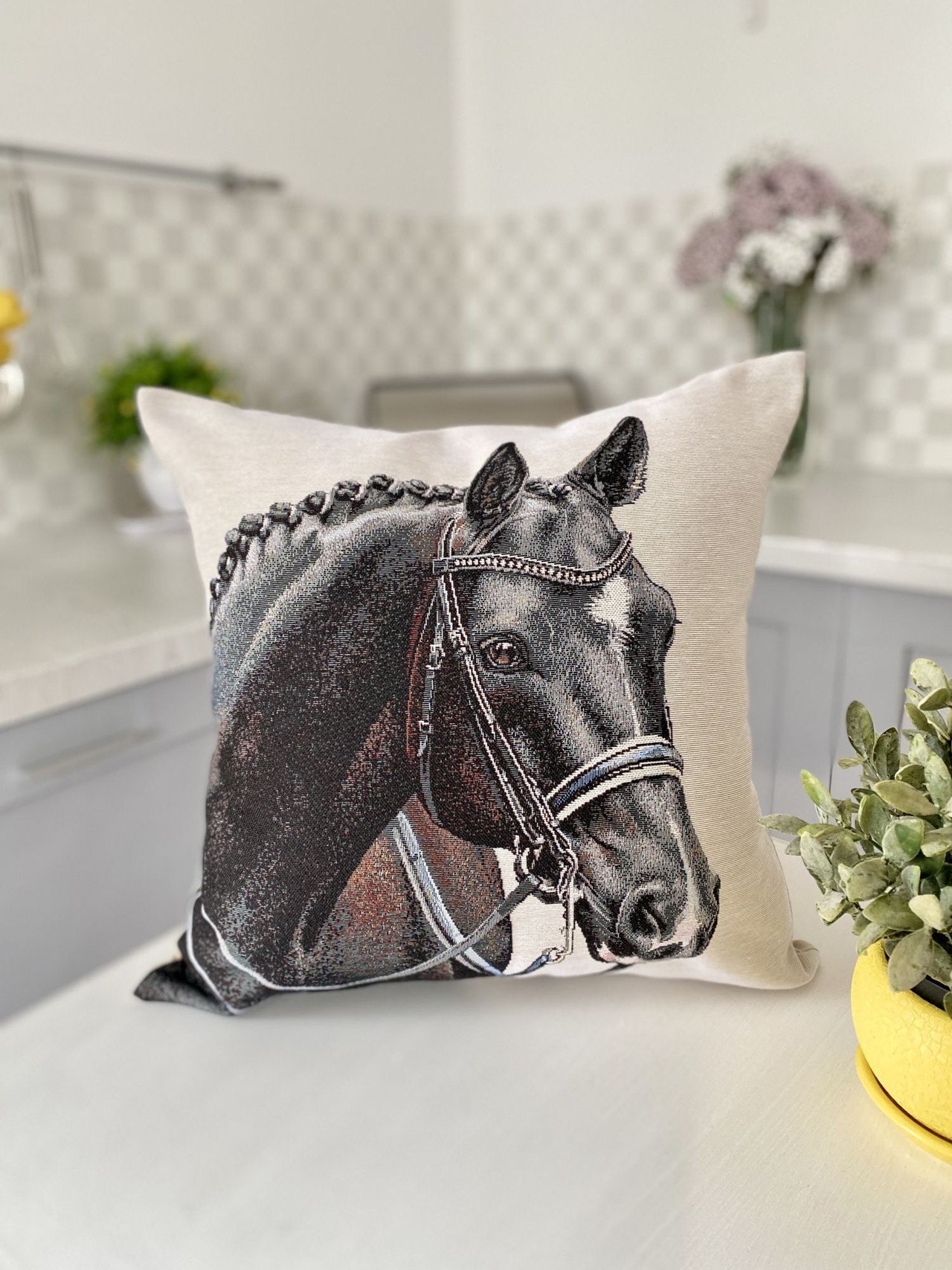 タペストリークッションカバー 45х45cm ウクライナ製　ホース　馬 - 3