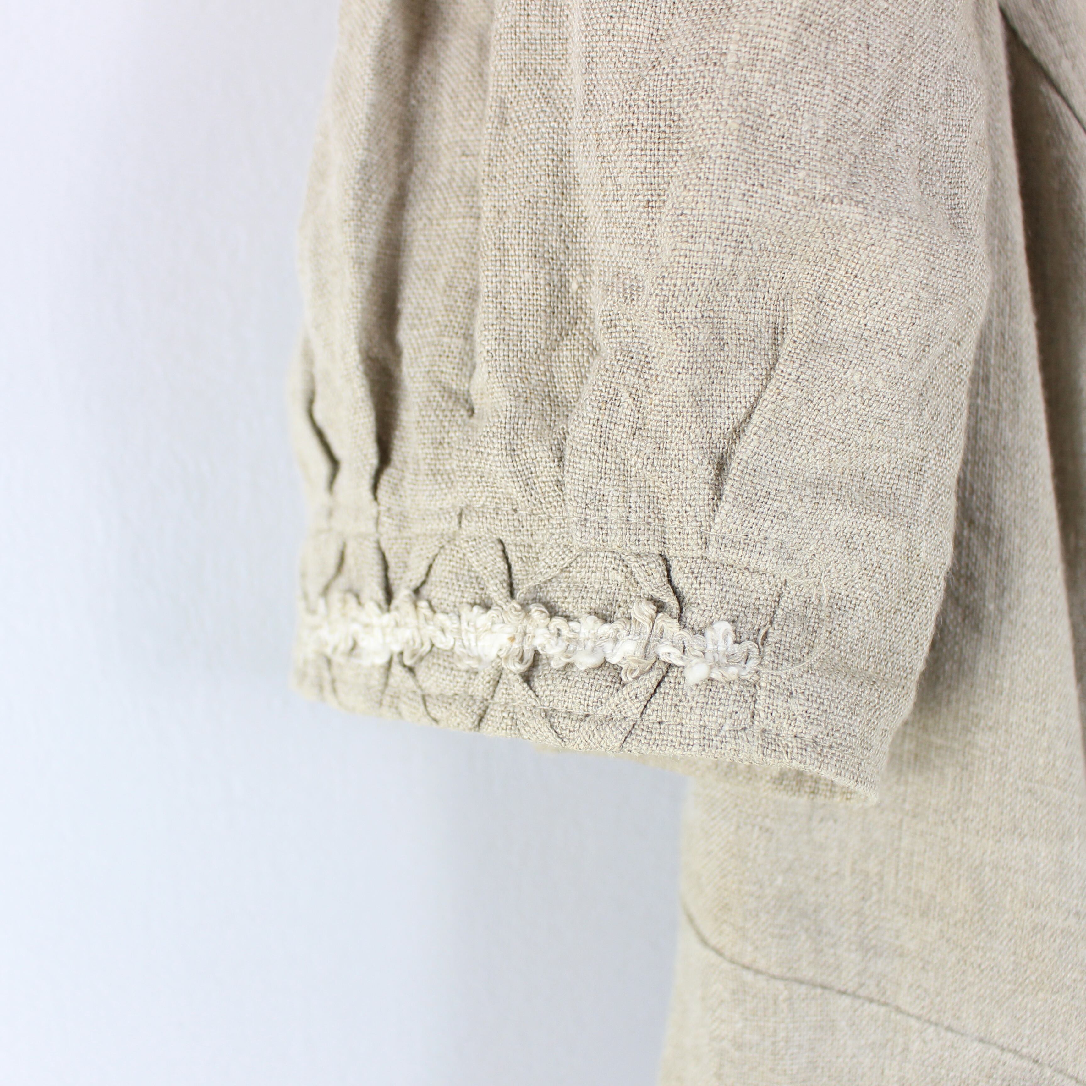 SPECIAL ITEM* EU VINTAGE LANDHAUS FRONT BUTTON LINEN TYROLEAN ONE