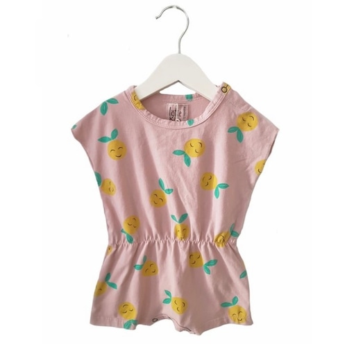 【lotiekids】【23SS】GRAPEFRUITS PINK BABY PLAYSUIT