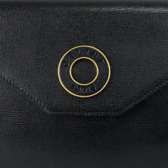 CELINE セリーヌ ショルダーバッグ ブラック サークルロゴ レザー vintage ヴィンテージ オールド bwix55